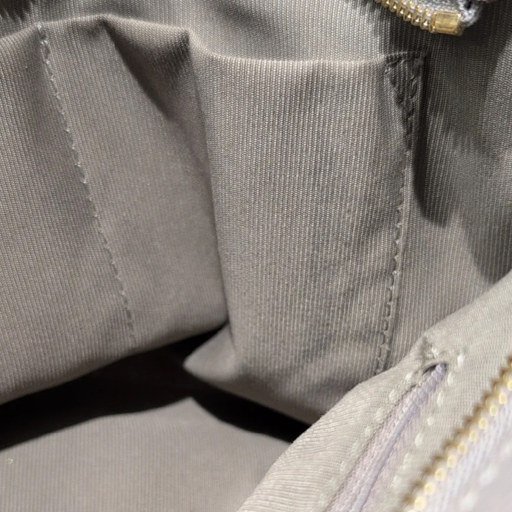 Furla Taupe Leather Tote Handbag Nice Purse 13 x 8 Stylish Club Career - Picture 13 of 16